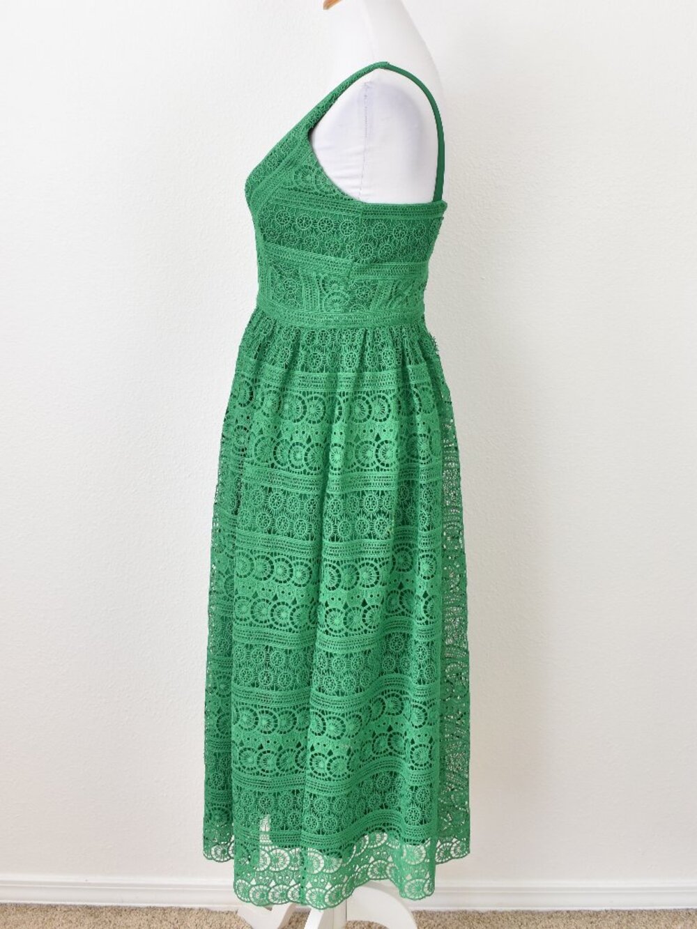 Antonio Melani Ruth Lace Midi Dress Green - 2 - Picture 6 of 10